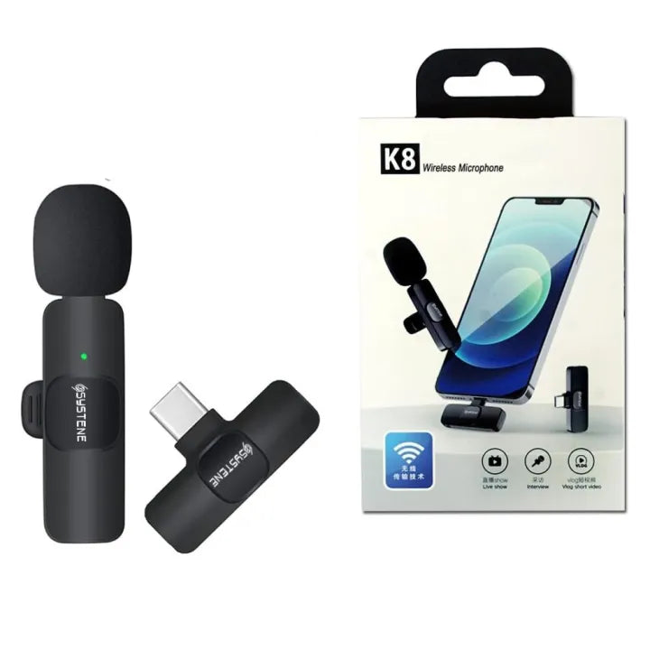 K8 Wireless Microphone 2 IN 1 With 3 Gifts