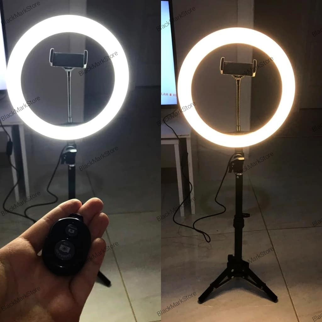 Ring Light 26 Cm & 7 Feet Tripod Stand With 3 Gifts