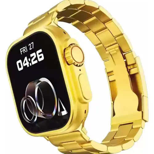 Crown H39 Ultra Smart Watch Gold Edition With 3 Gifts